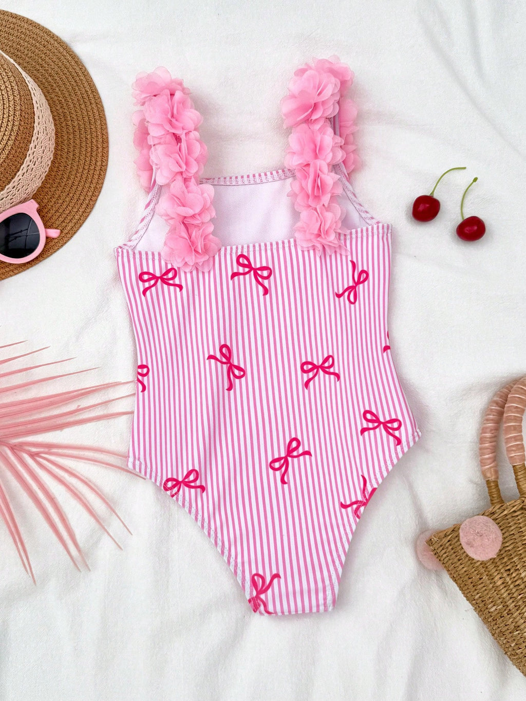 Baby Girl Floral Bow Swimsuit (immediate)