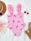 Baby Girl Floral Bow Swimsuit (immediate)