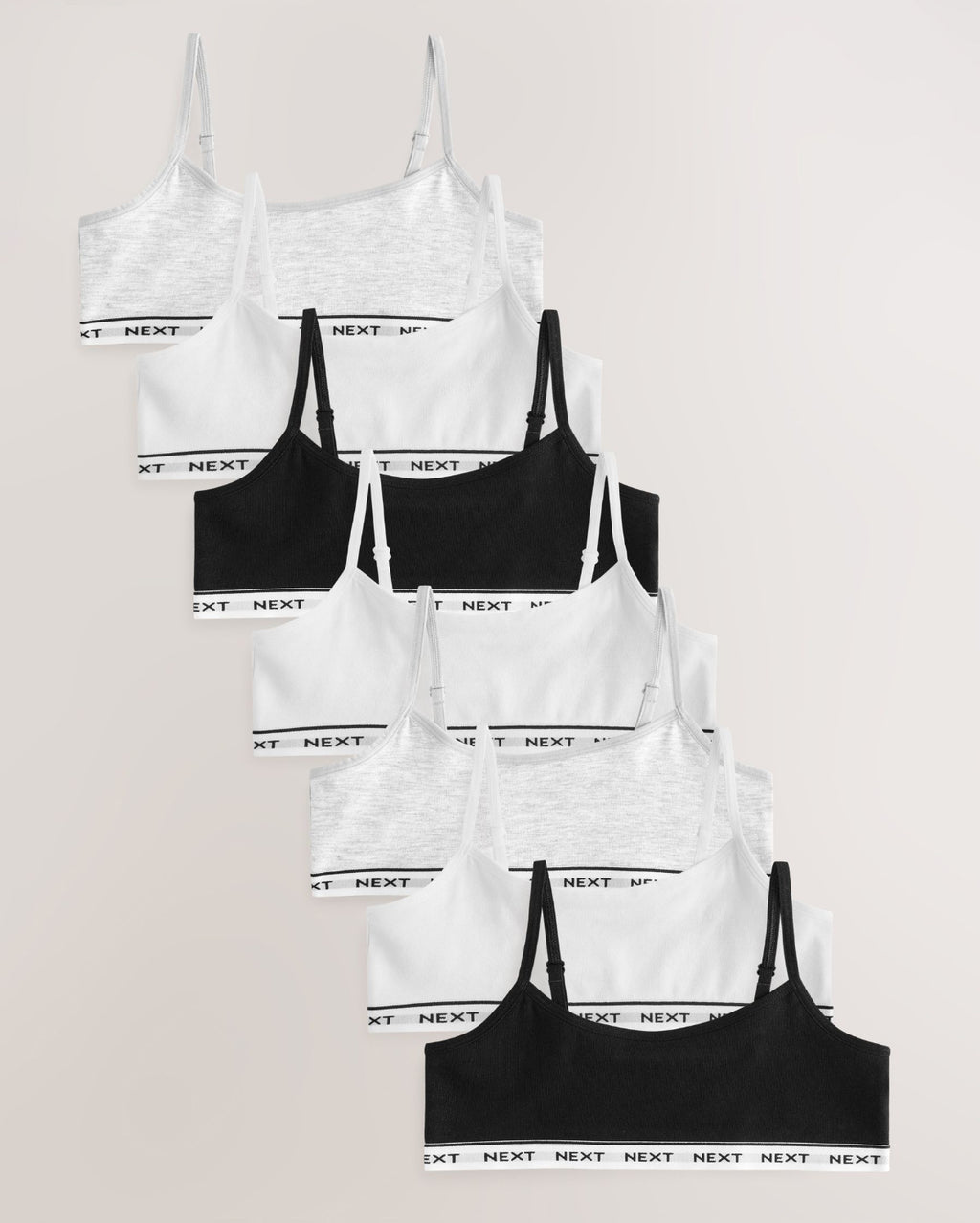 Black/White/ Grey Strappy Crop Tops