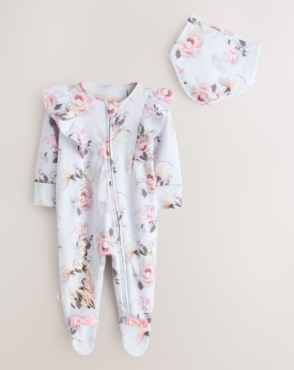 Baker by Ted Baker 2 Piece Frill Sleepsuit