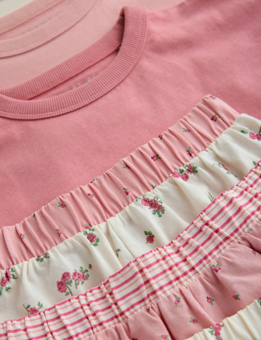 Pink Ditsy Short Pyjamas 3 Pack