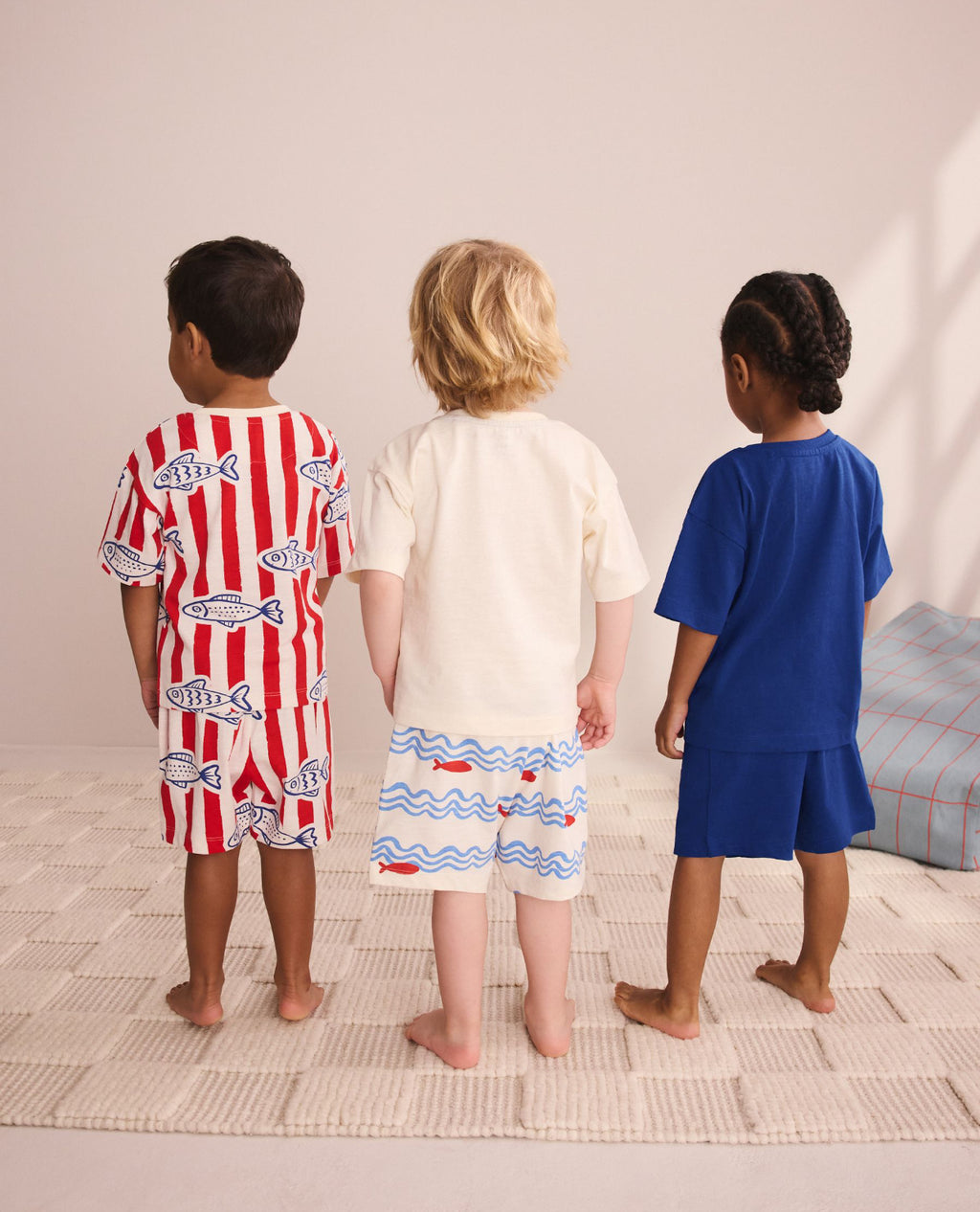 Red/Blue/White Seaside Short Pyjamas 
3 Pack