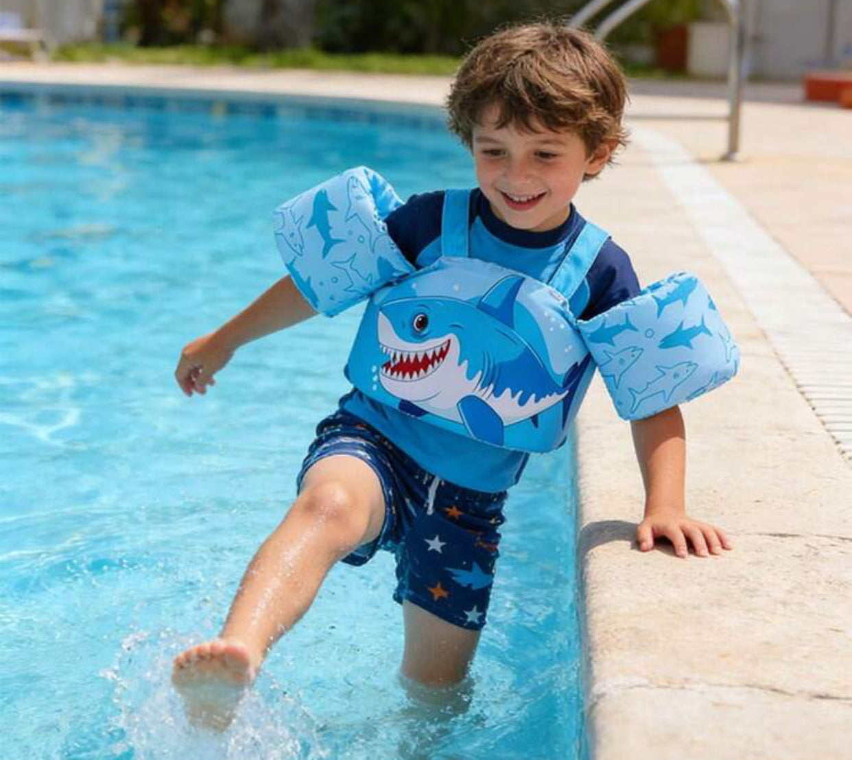 1pc Kids Swimming Vest Harness Suitable For 3-6 Years Old