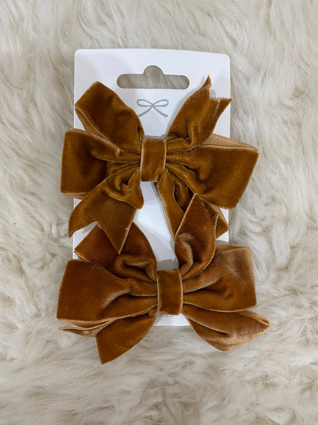 2Pcs Velvet Hair Bows Clips