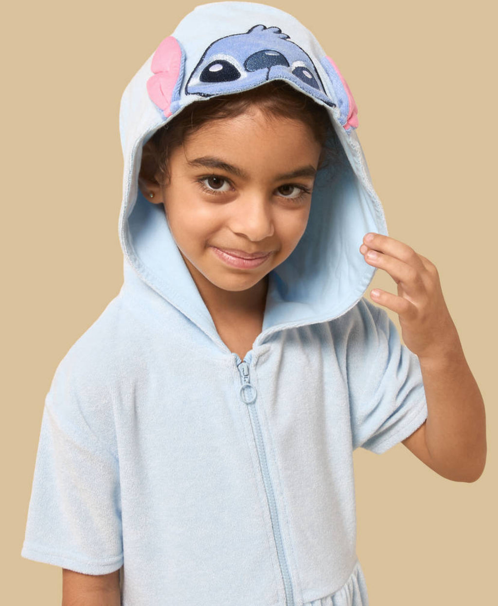 Stitch Embroidered Hooded Cover Up