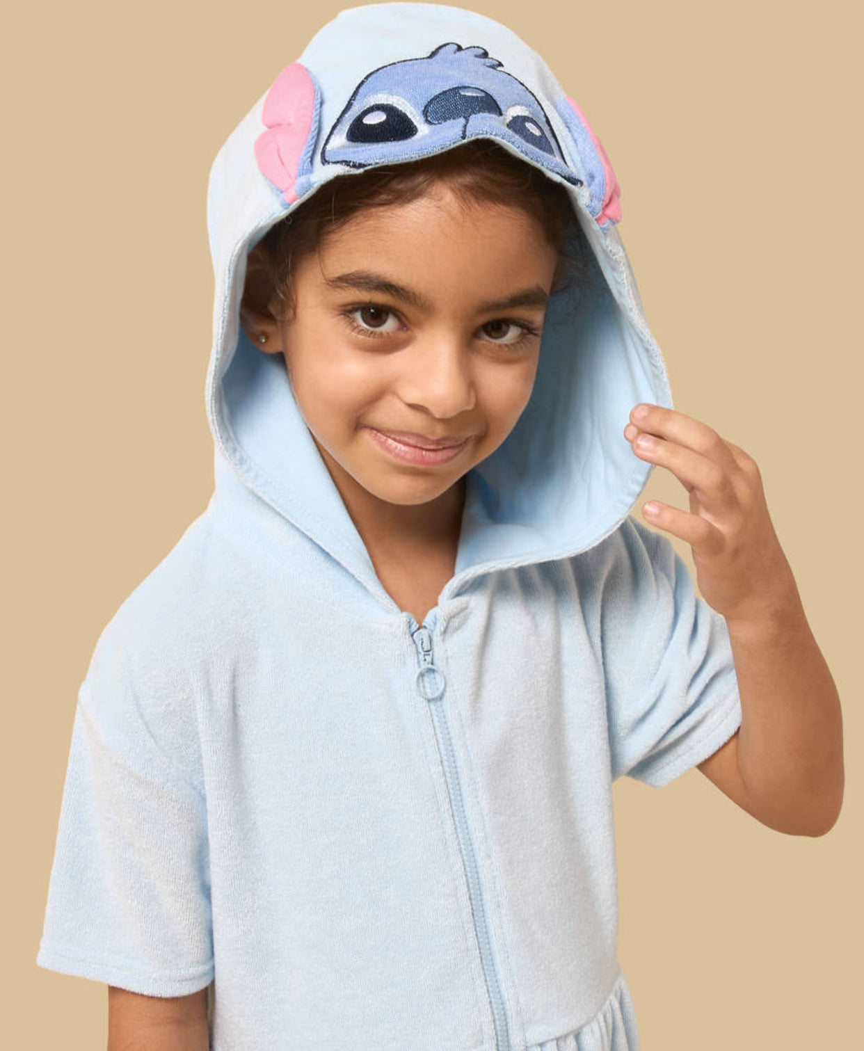 Stitch Embroidered Hooded Cover Up