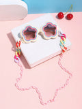 1 PC Girls 4-8Y Candy Color Floral Sunglasses