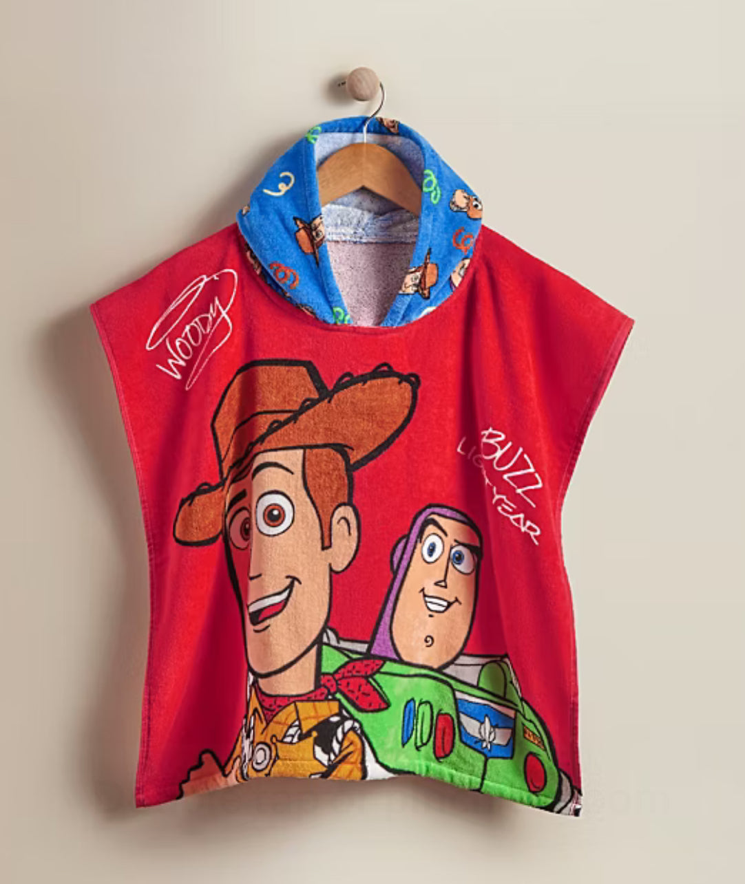Disney Toy Story Red Cotton Poncho Size: Up To 3y