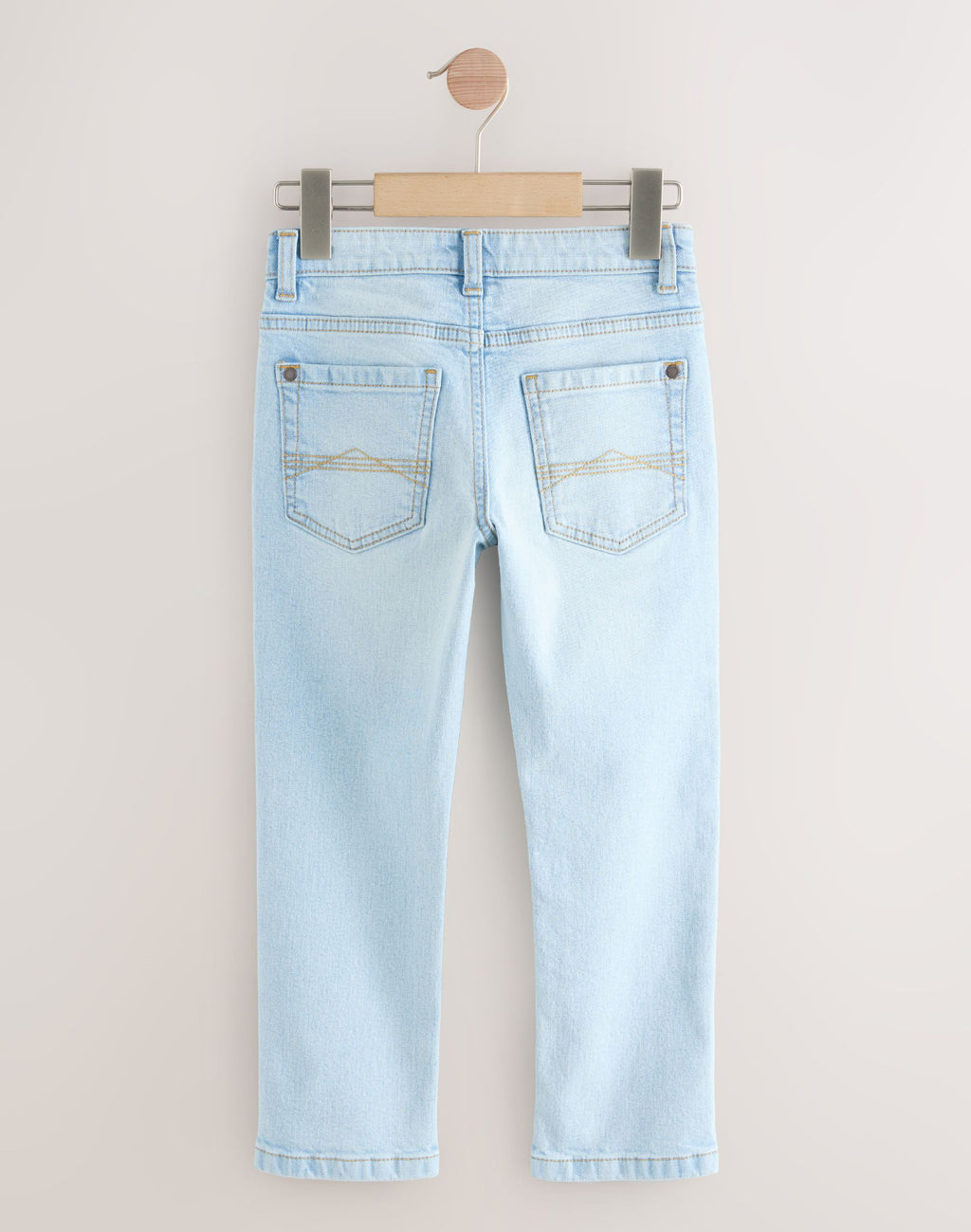 Bleach Wash Regular Fit Stretch Jeans