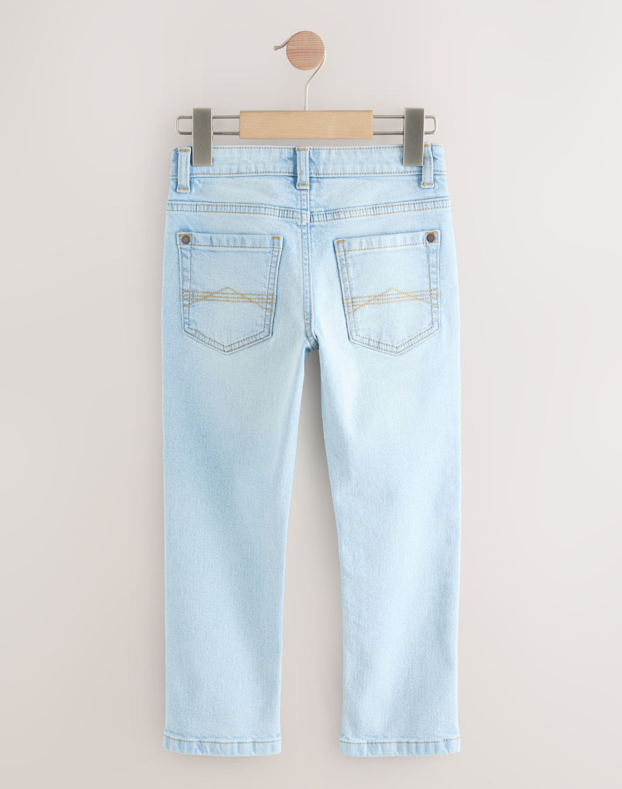 Bleach Wash Regular Fit Stretch Jeans