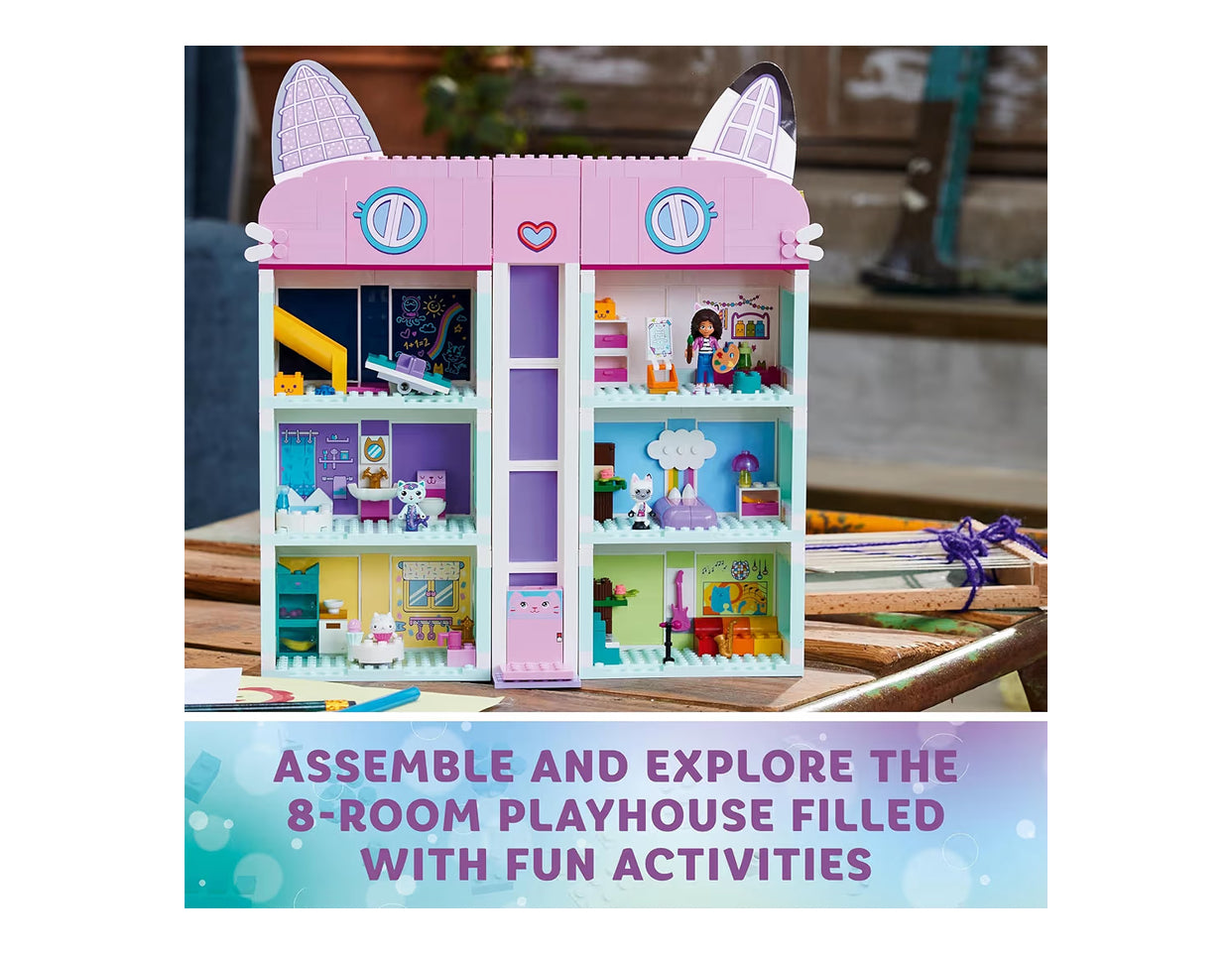 LEGO Gabby's Dollhouse Toy - 4-Floor Doll's House with Gabby, Pandy Paws, MerCat and Cakey Figures plus Accessories