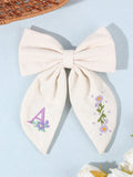 1pc Letter Embroidered Hair Clip