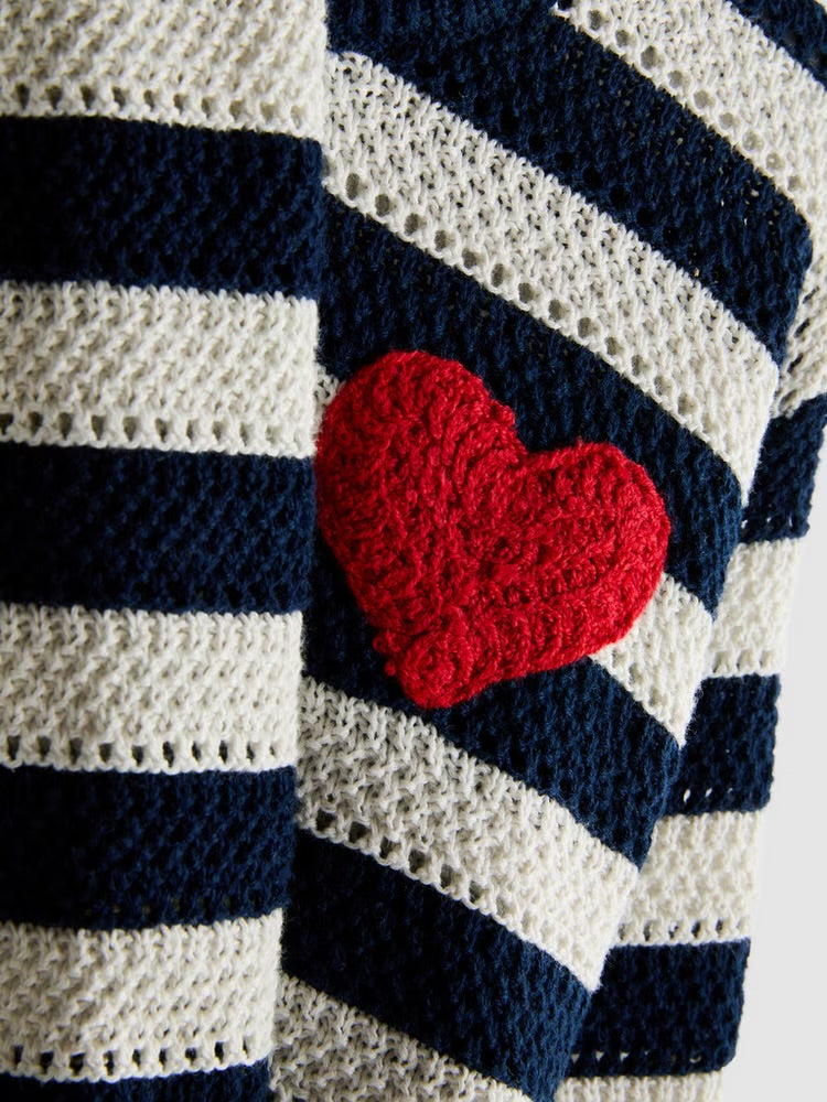 Heart Stripe Jumper and Knit Trousers Set