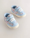 Blue Floral Baby Touch Fasten Trainers
