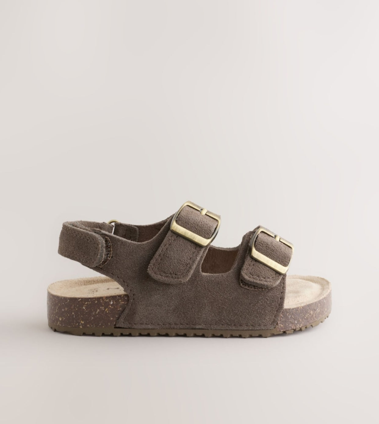 Chocolate Brown Corkbed Double Two Strap Sandals