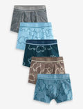Linear Dino Print Junior Pattern Trunks 5 Pack