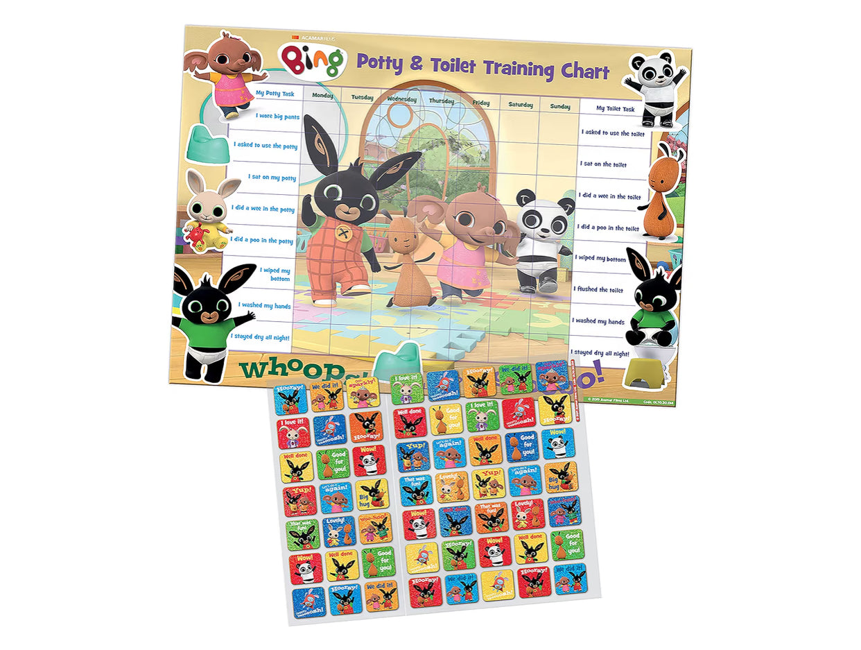 Bing Potty Training Reward Chart and Reusable Stickers