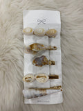 5pcs sea shells hair clips