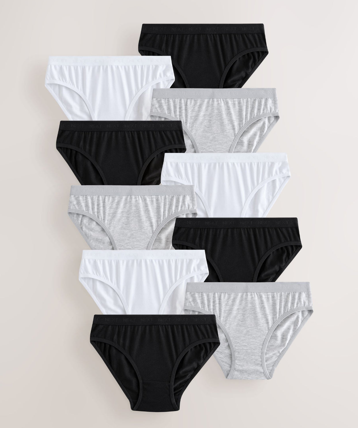 Black/White Bikini Briefs 10 Pack