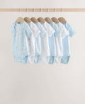 Blue 7 Pack Short Sleeve Baby
Bear Bodysuit