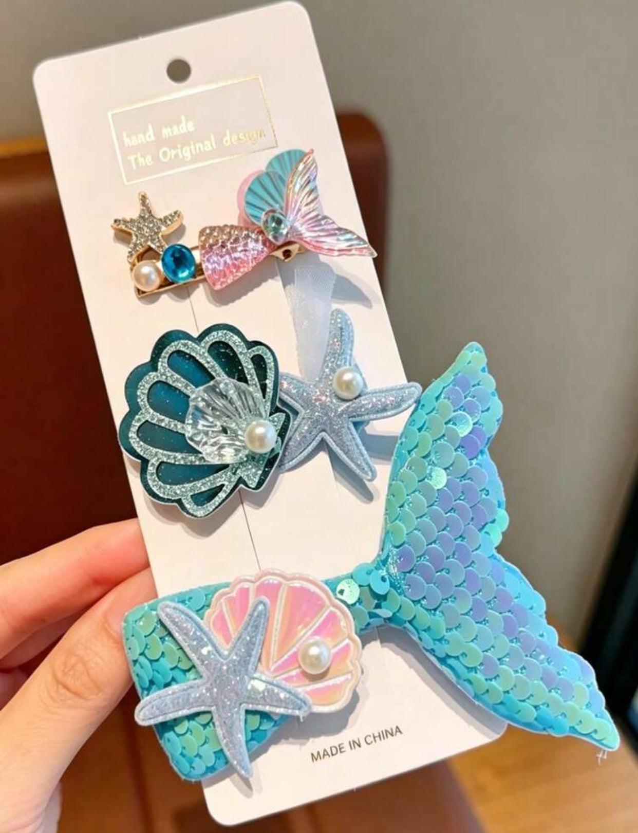 3pcs Ocean Hair Clips Set