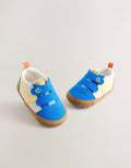 Blue Colourblock Touch Fastening Baby Trainers