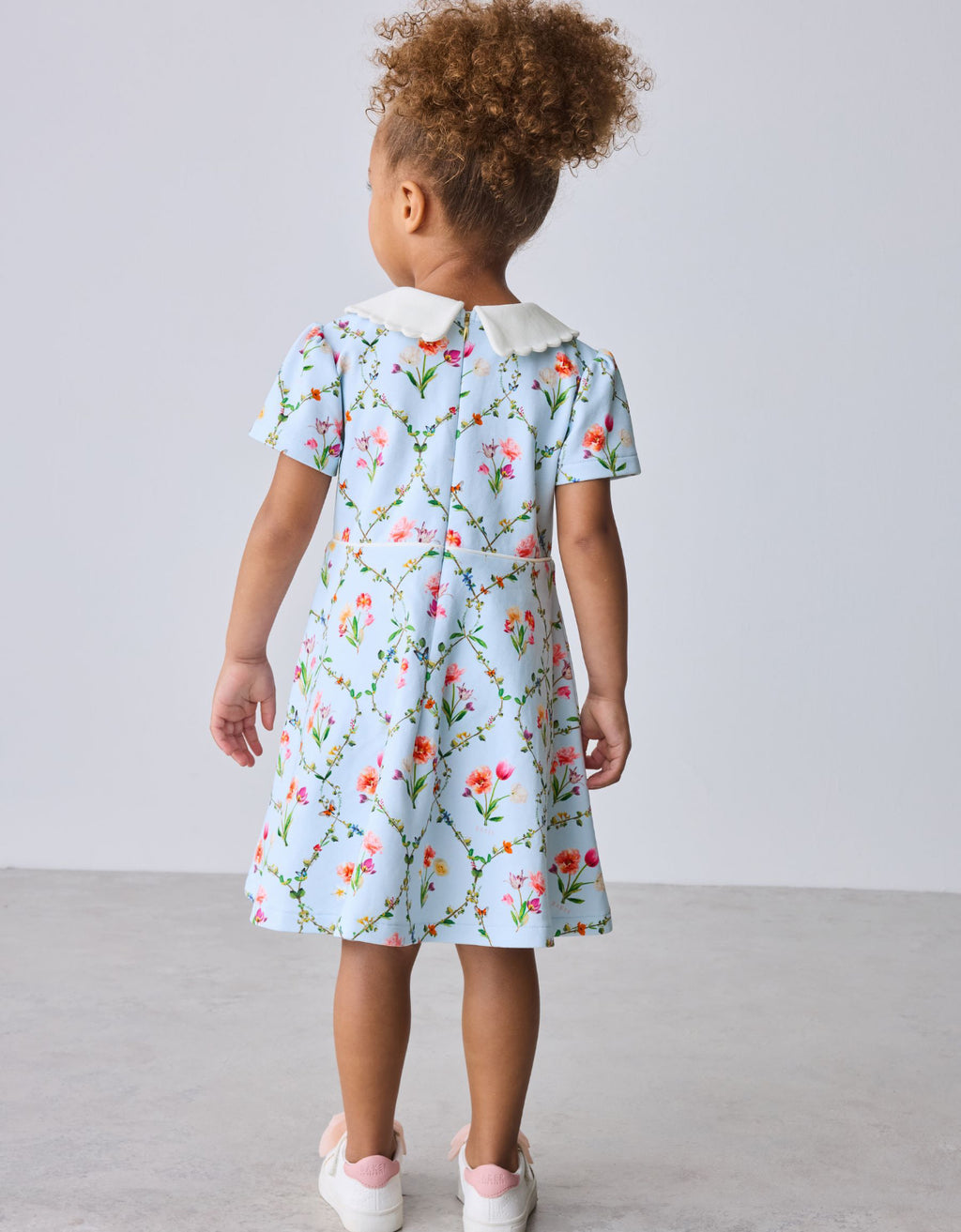 Baker by Ted Baker Blue Trellis Print Floral Ponte Dress