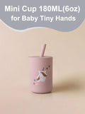 1pc 180ml/6oz Mini Silicone Straw Cup (immediate)