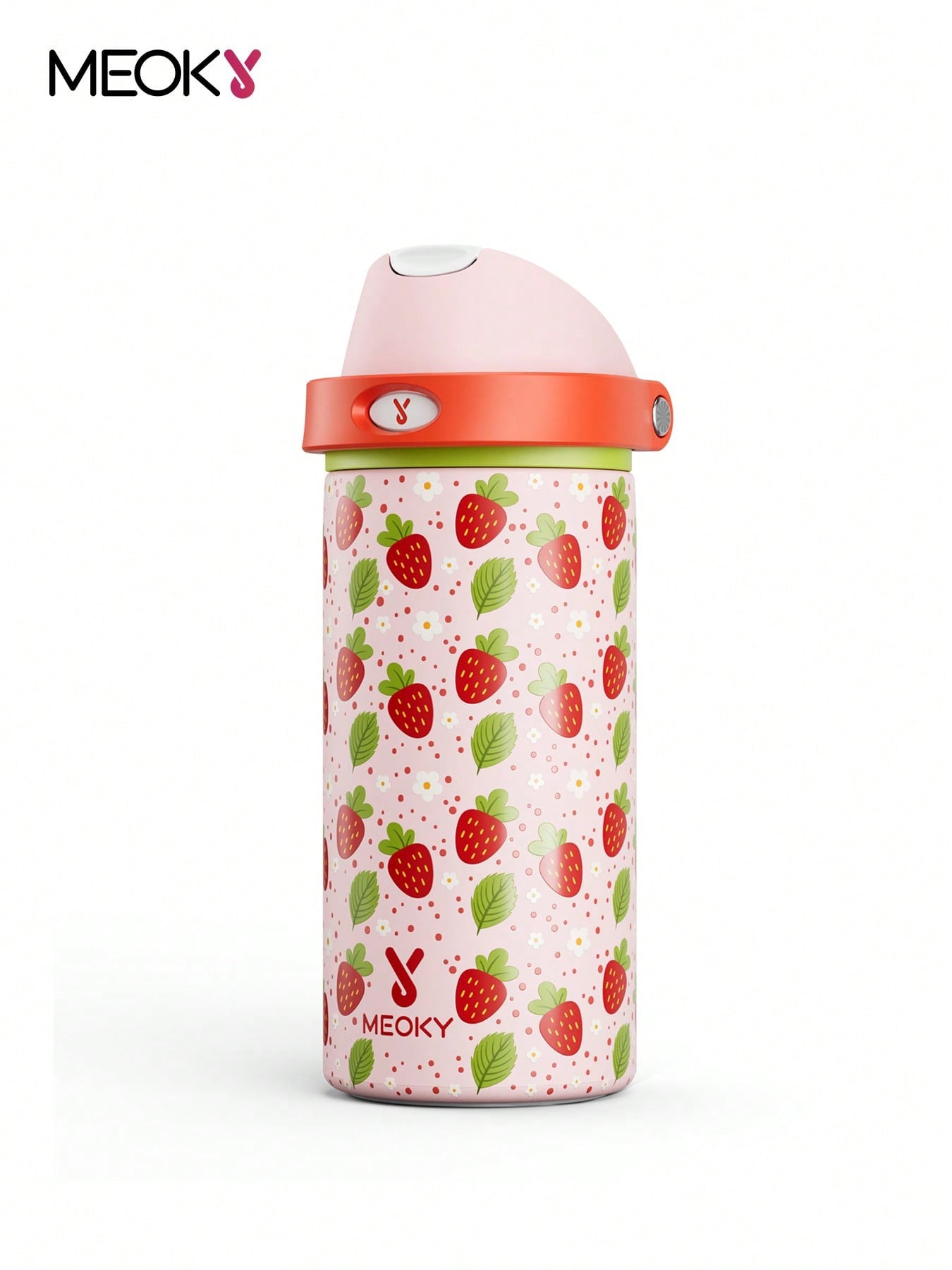 Meoky 530 ml Vacuum Insulated Water Bottle With 2-In-1 Straw And Spout Lid