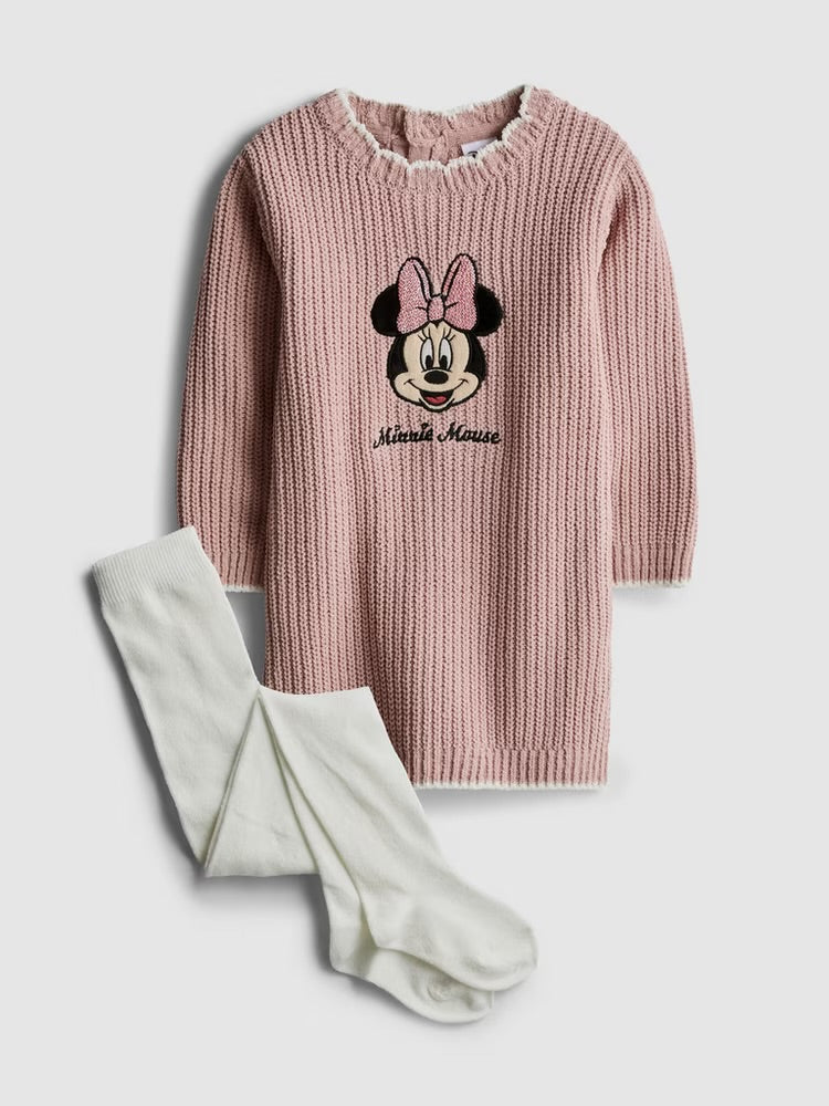 Disney's Minnie Mouse Jumper Dress and Tights Set (immediate)