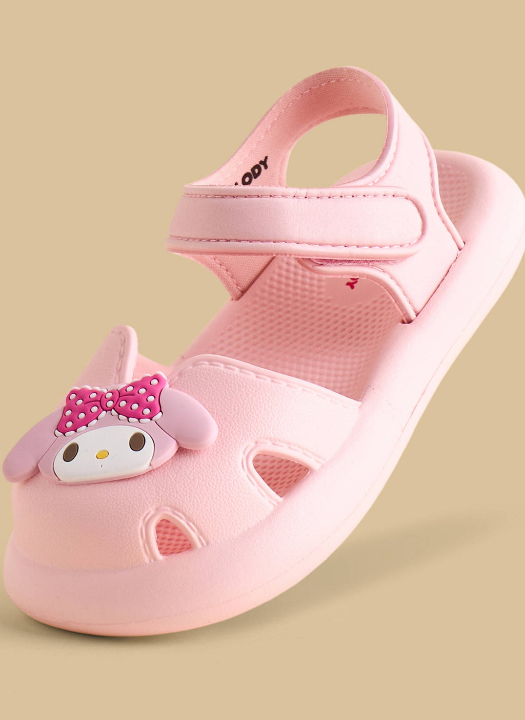 My Melody Accent Sandals with Hook and Loop Closure