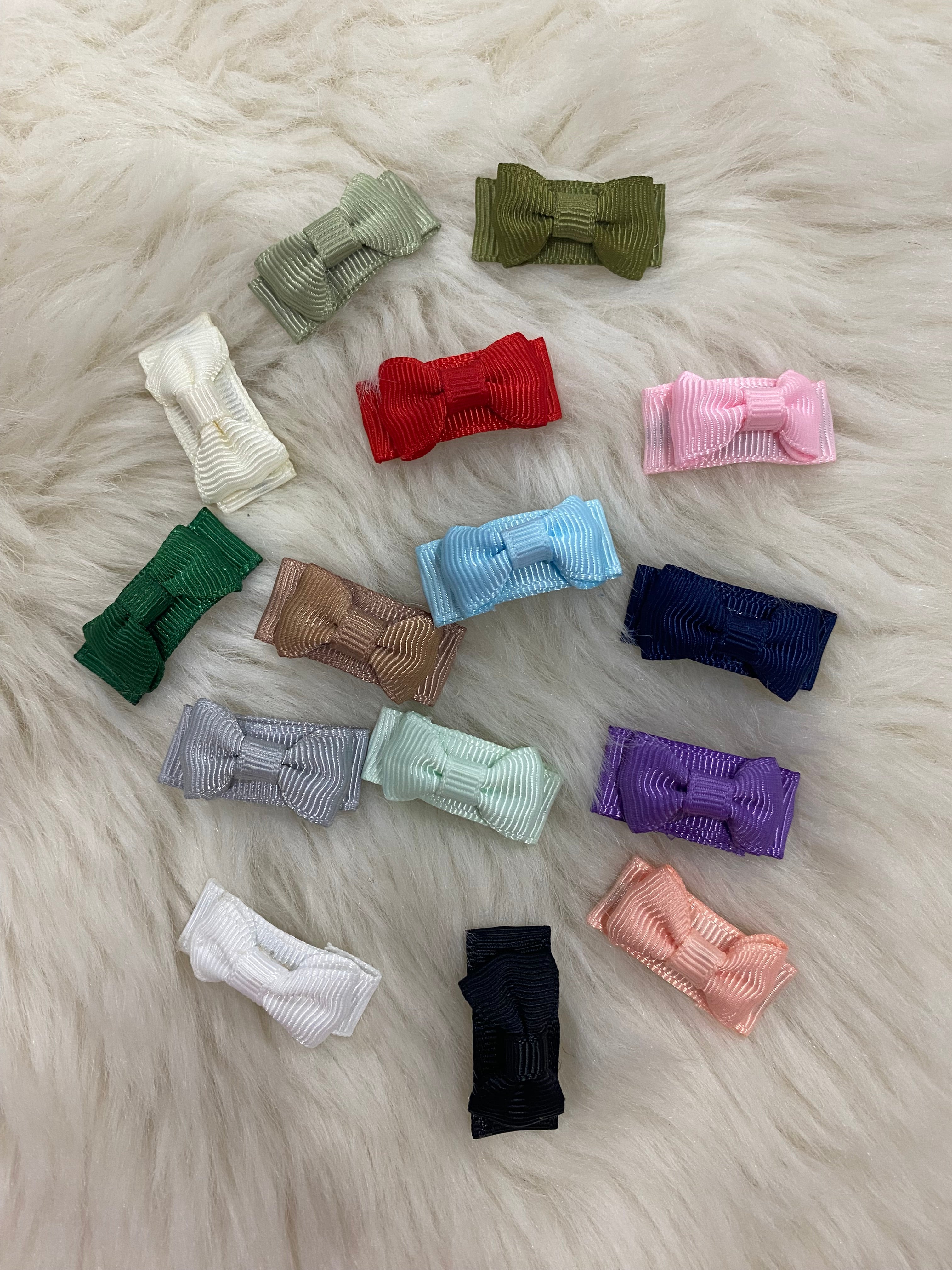15pcs Mini Bow Hair Clips