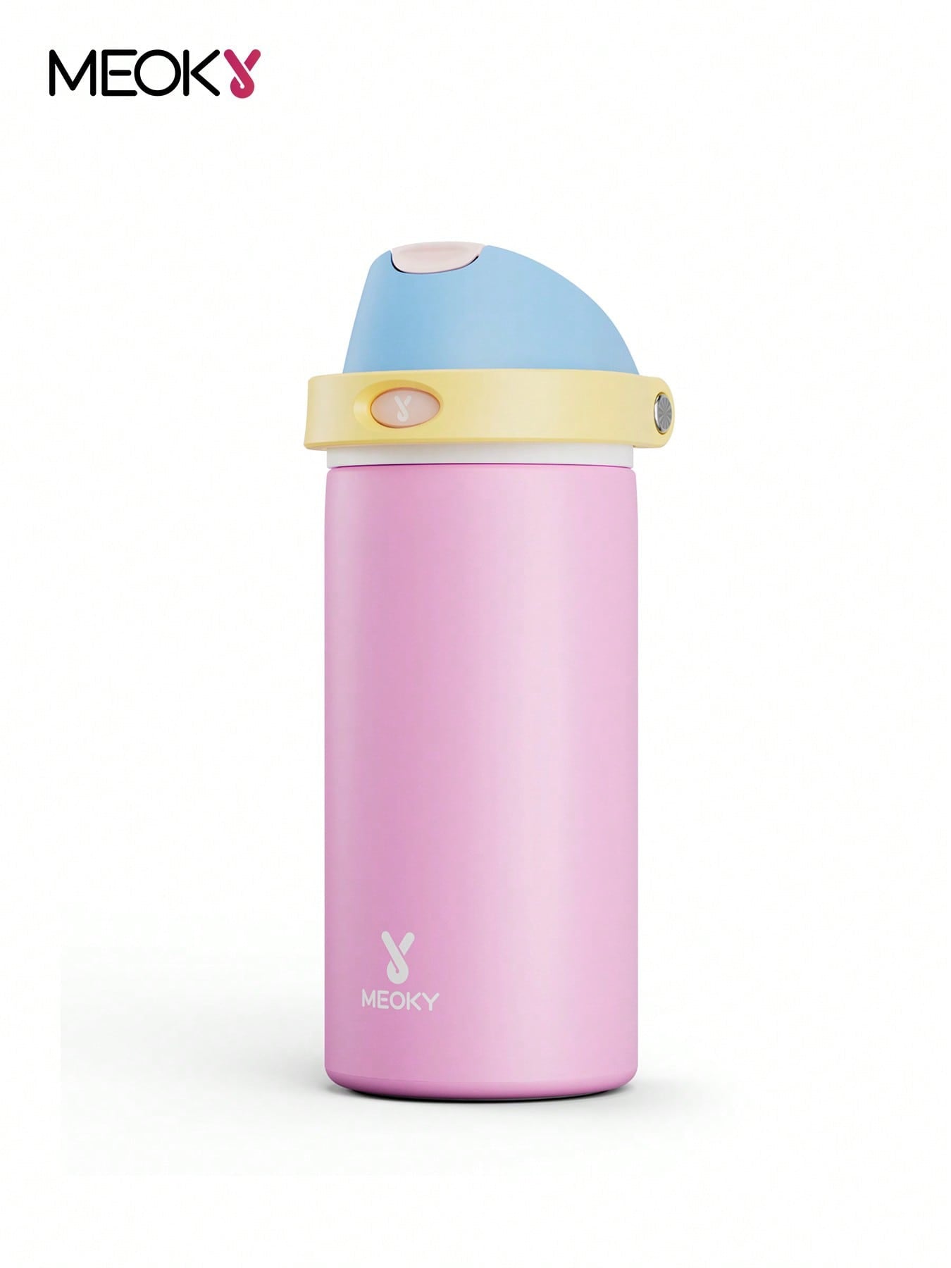 Meoky 530 ml Vacuum Insulated Water Bottle With 2-In-1 Straw And Spout Lid