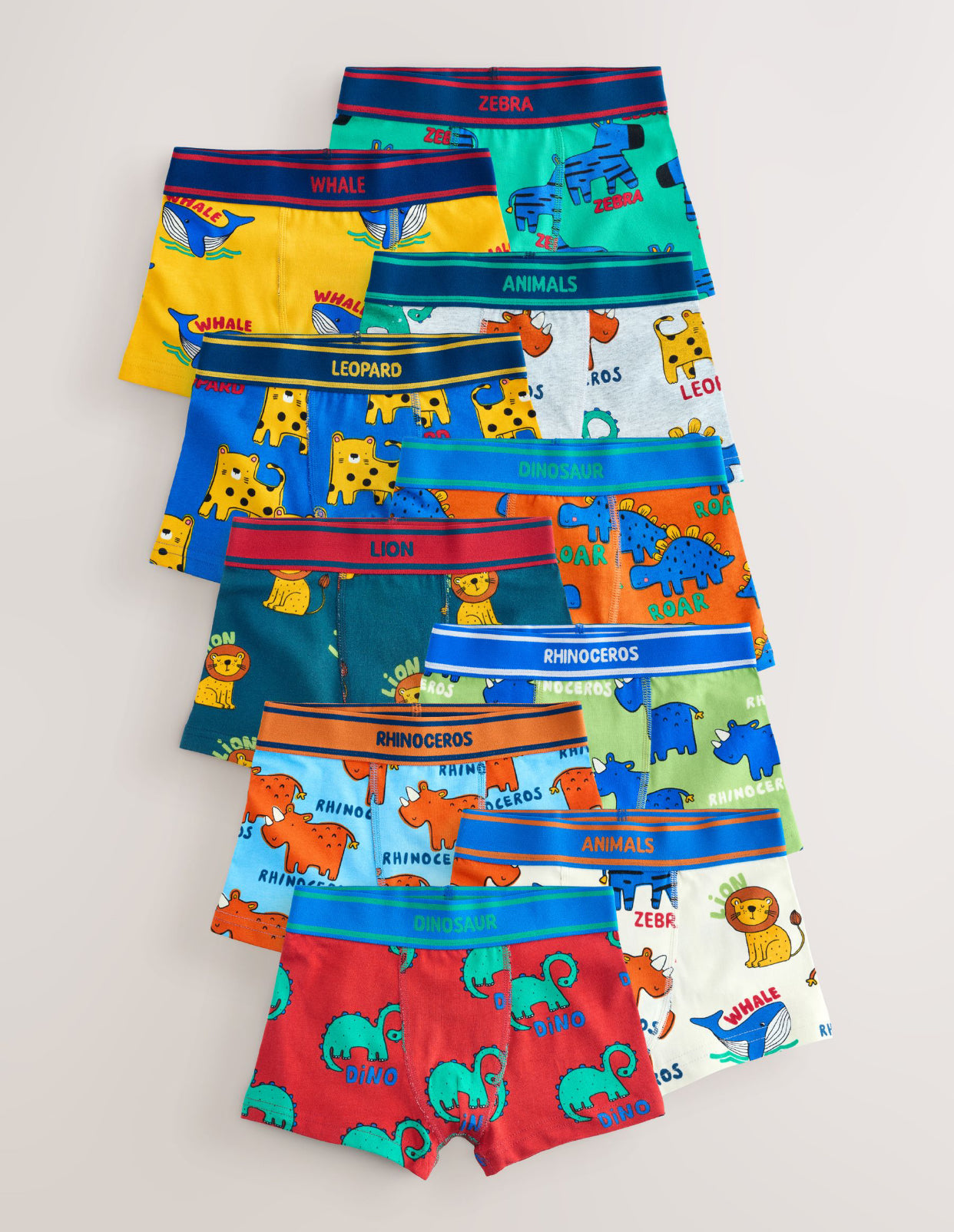 Primary Animals Trunks 10 Pack