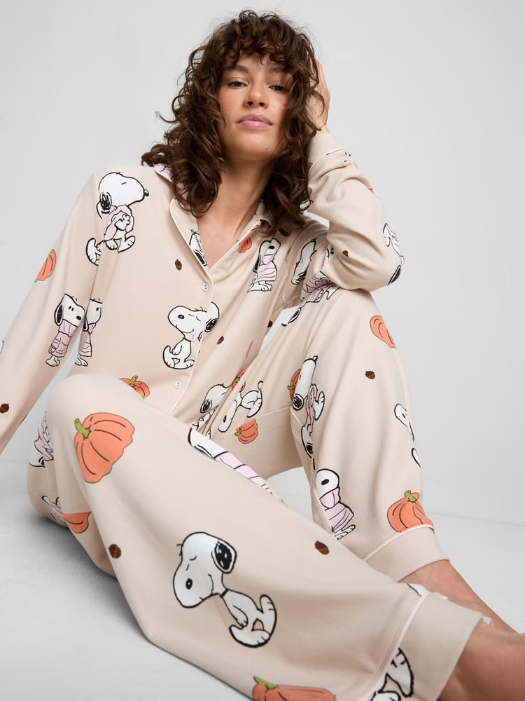 Primark Snoopy Minky Graphic Boyfriend Pyjamas