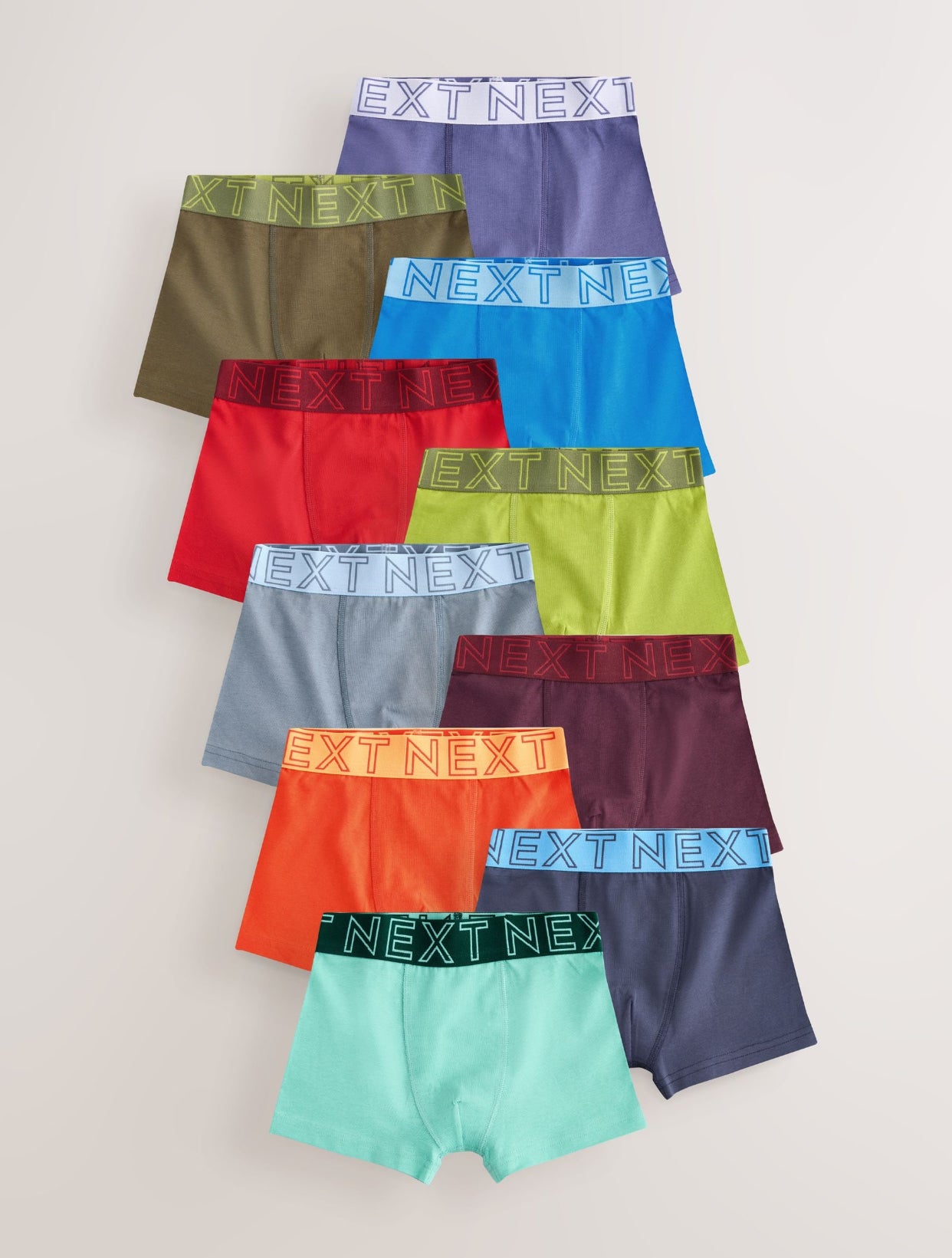 Multi Bright Boxers 10 Pack