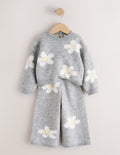 Grey Daisy Jumper and Trousers Set