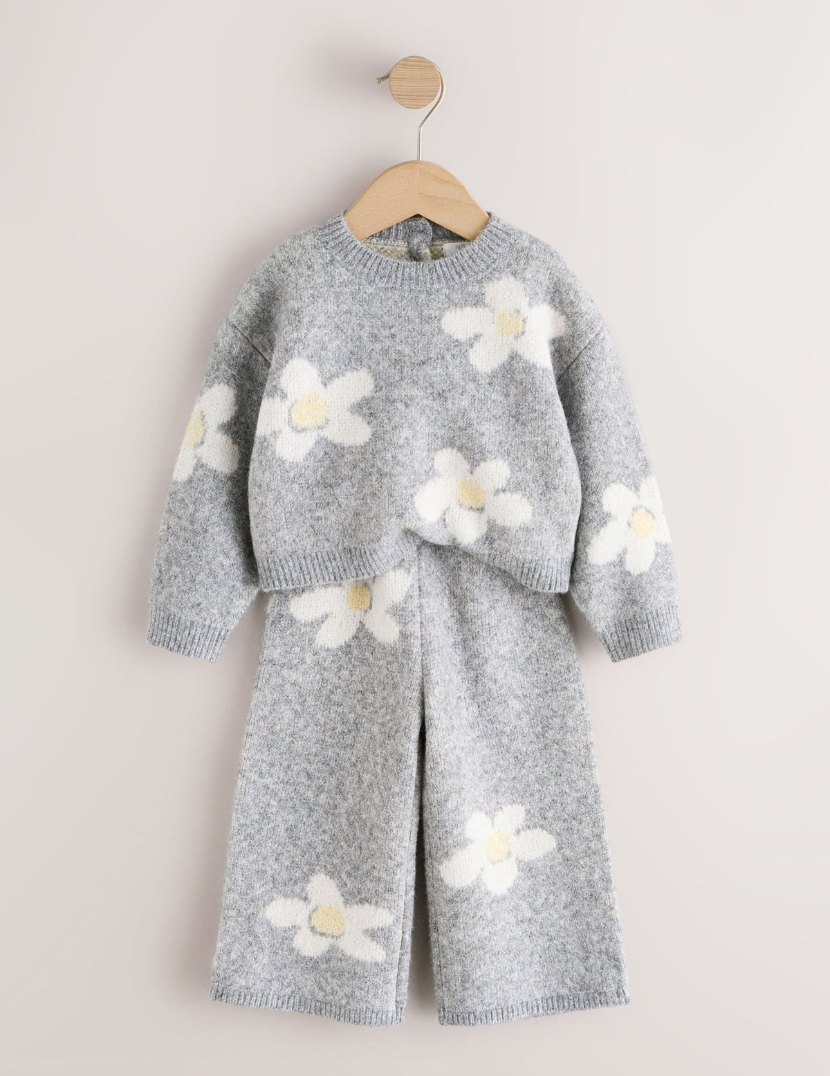 Grey Daisy Jumper and Trousers Set