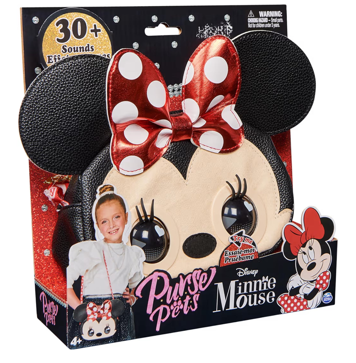 Purse Pets, Disney Minnie Mouse Interactive Pet Toy and Shoulder Bag with over 30 Sounds and Reactions
