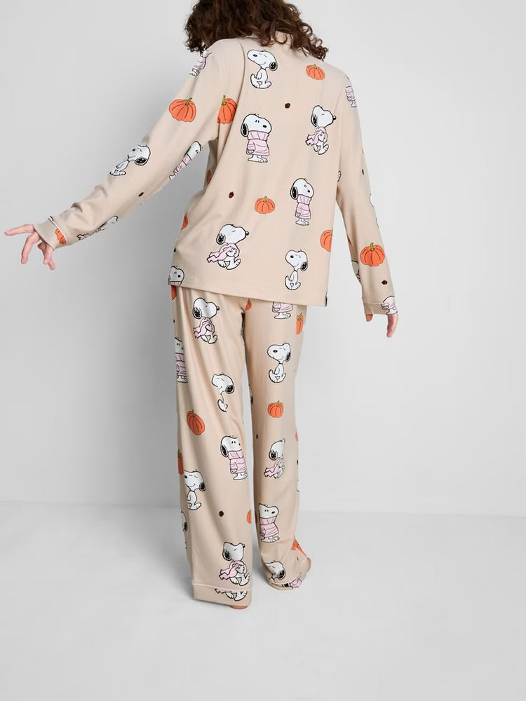 Primark Snoopy Minky Graphic Boyfriend Pyjamas