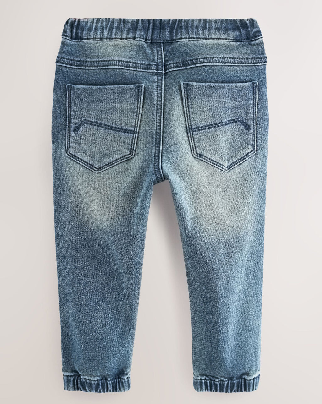 Mid Blue Regular Fit Joggers Jeans With Comfort Stretch