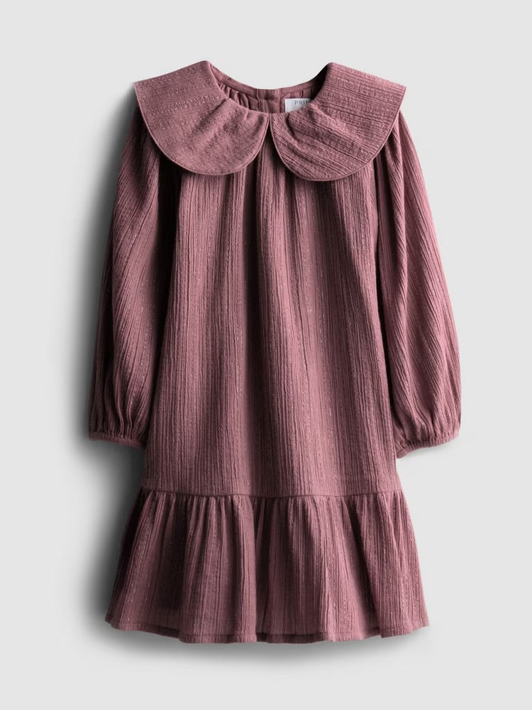 Sparkly Collared Drop Waist Dress