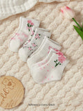 4PCS Baby And Children's Full-Cotton Crew Socks For Girls (immediate)
