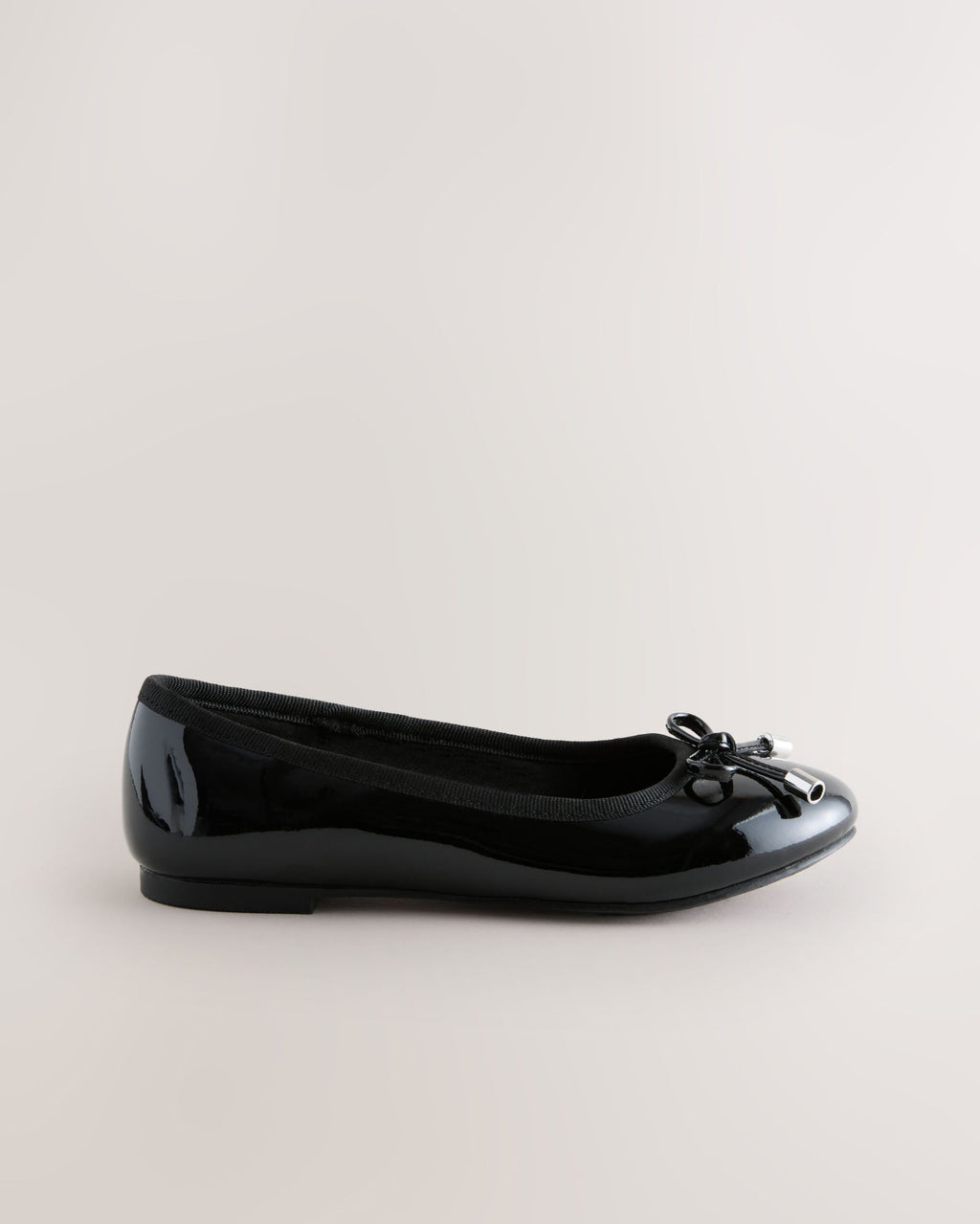 Black Patent Standard Fit (F) Ballerina School Shoes