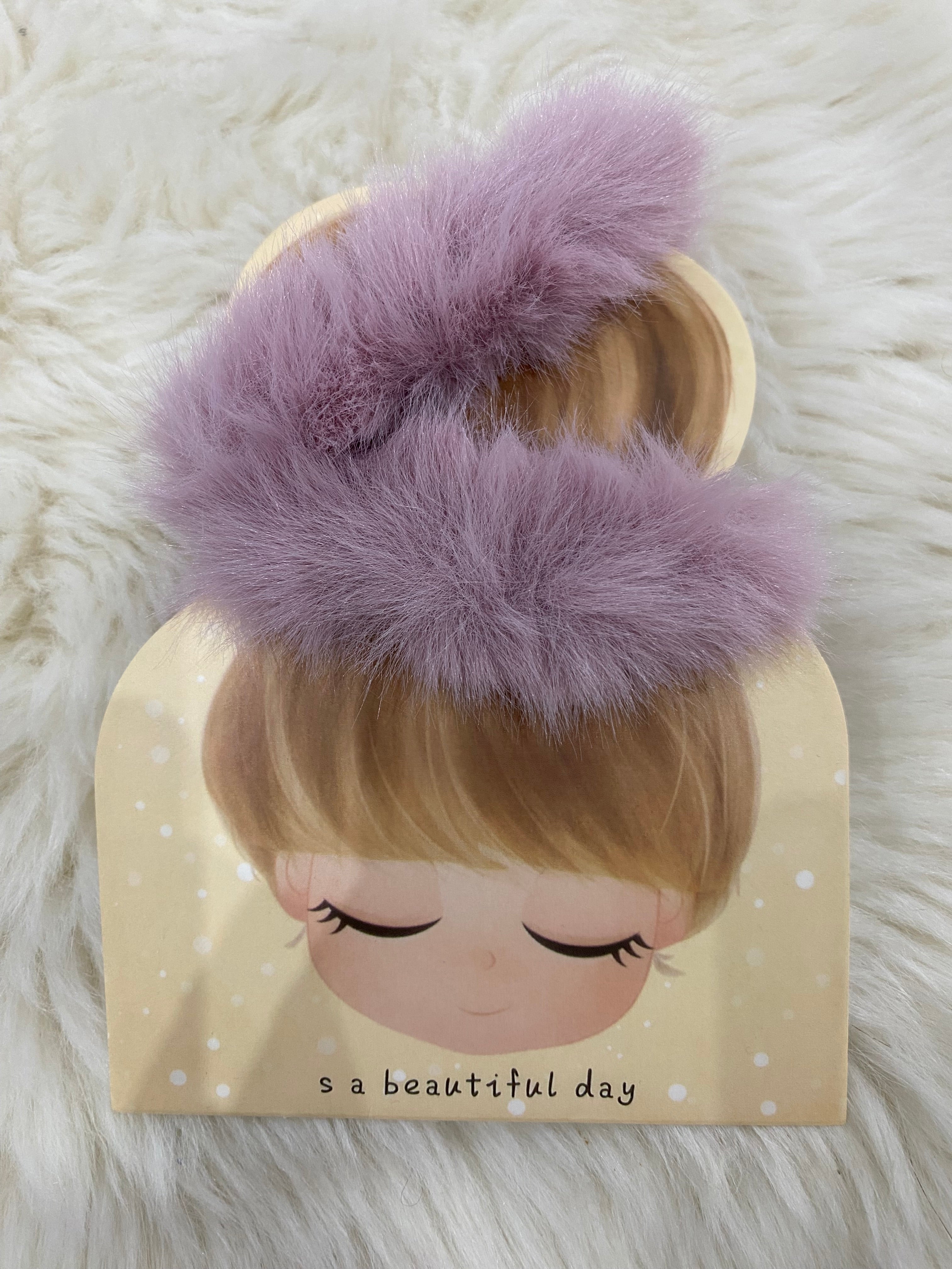 2pcs fluffy hair scrunchies