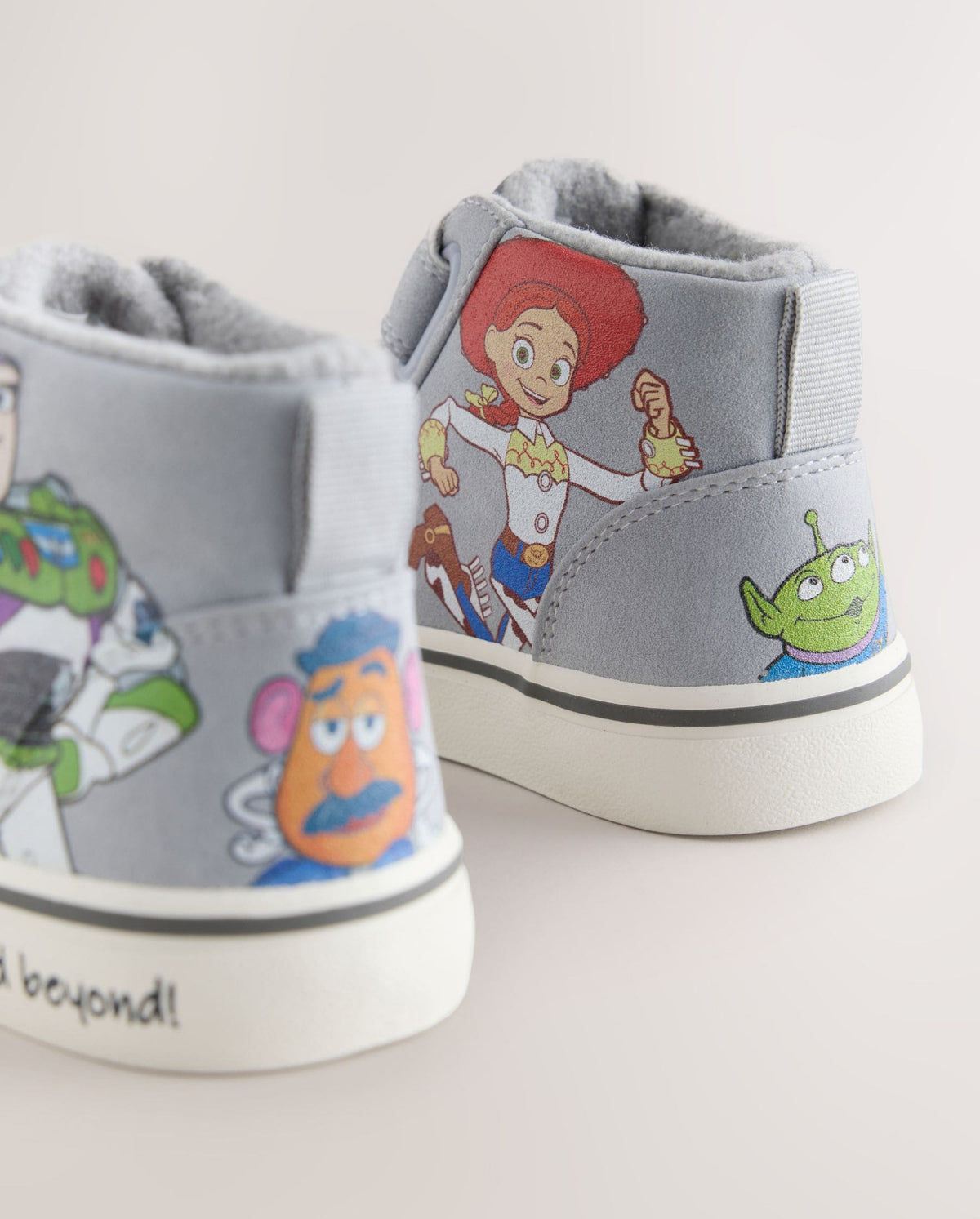Grey Toy Story Touch Fastening Hi-Top Trainers