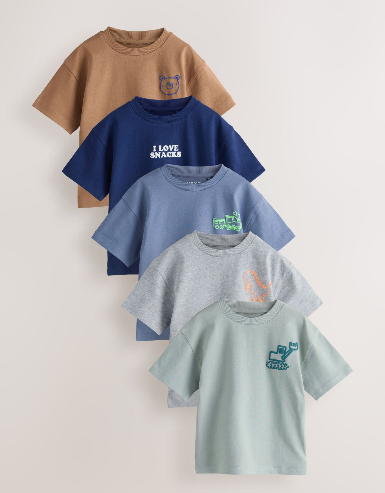 Blue/Charcoal/Green/Brown/Grey Small Short Sleeve Graphic T-Shirts...