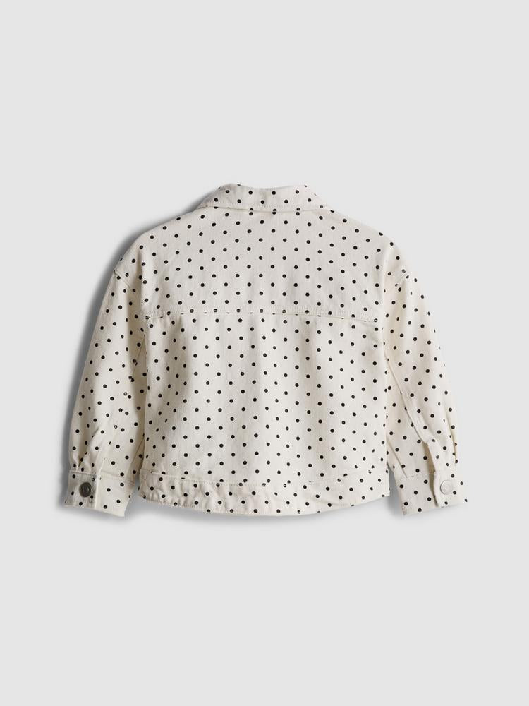 Polka Dot Denim Jacket