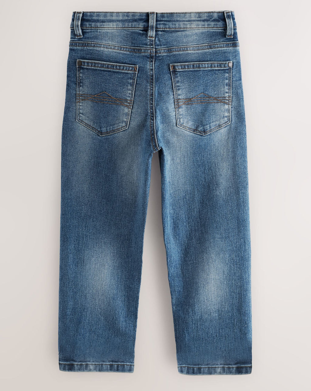 Blue Acid Wash Loose Fit Stretch Jeans