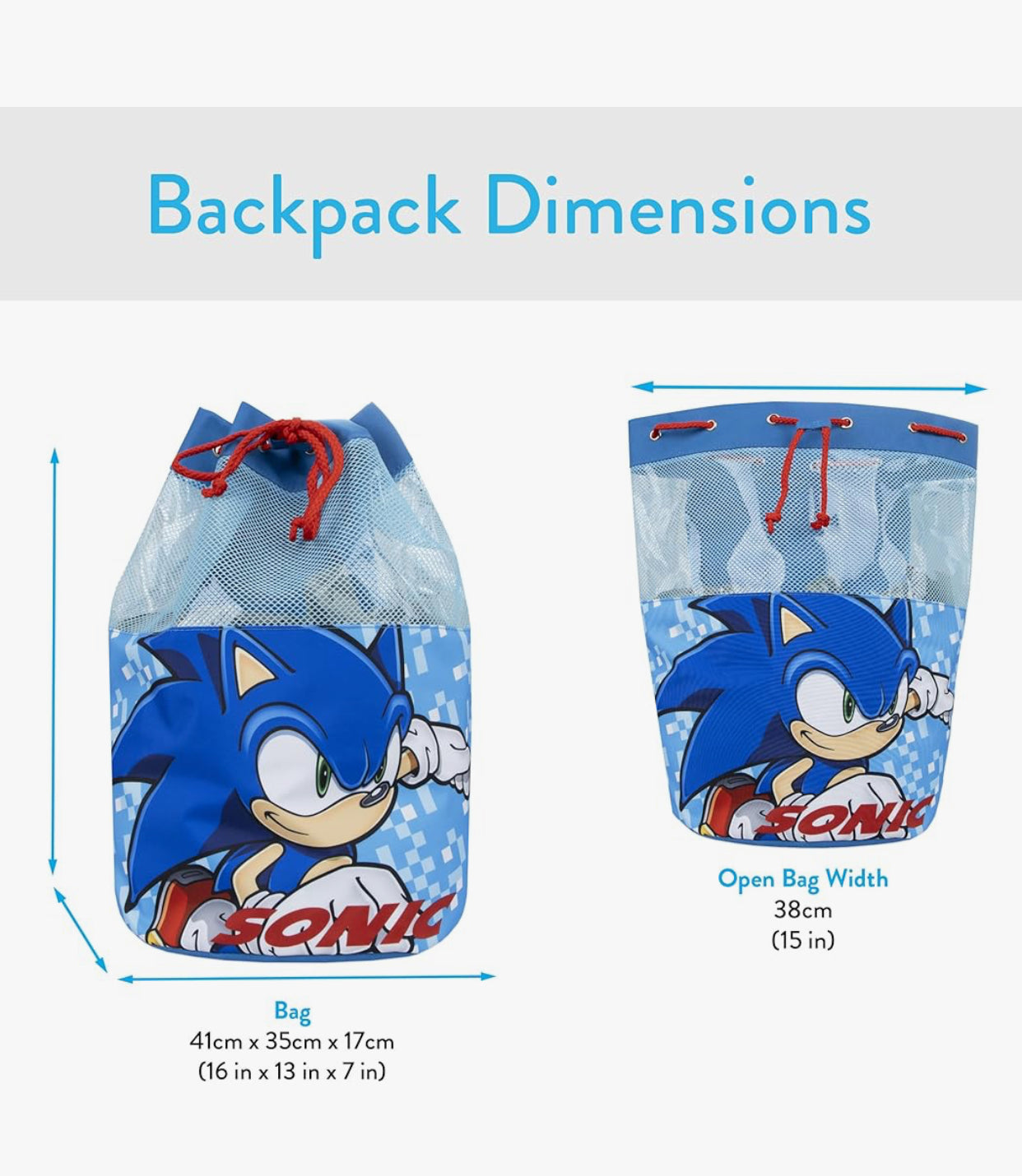 Sonic The Hedgehog Boys Swim Bag